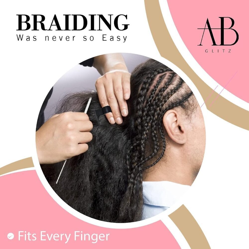 Hair Parting Tool Plastic Adjustable Finger Comb for Braiding and Styling - Picture 6 of 7